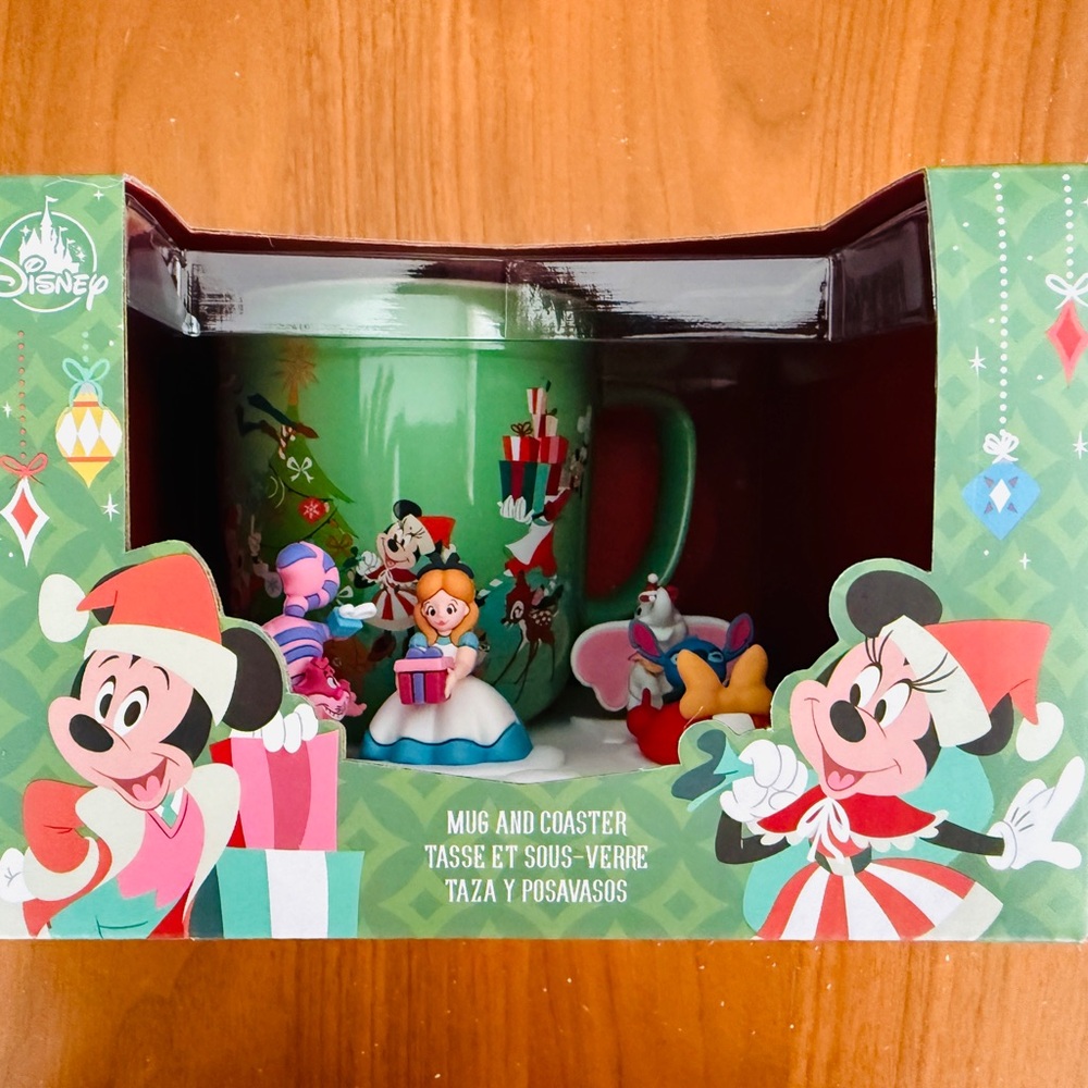 Brand New Disney Christmas Mug and Coaster Set (NWT)